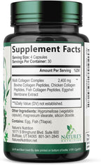 Multi Collagen 2400mg Per Serving - Advanced Formula Types I, II, III, V, X - Hydrolyzed Multi Collagen Pills - Collagen Peptides Supplement for Women & Men - Hair, Skin, & Nail Support - 120 Capsules