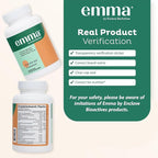 Emma Gut Health Relief Supplement, Doctor Endorsed Formula for Women & Men, Leaky Gut & Digestive Support for Constipation, Bloating & Gas Relief with Berberine, Resveratrol, Quercetin, 60 Caps,2-Pack