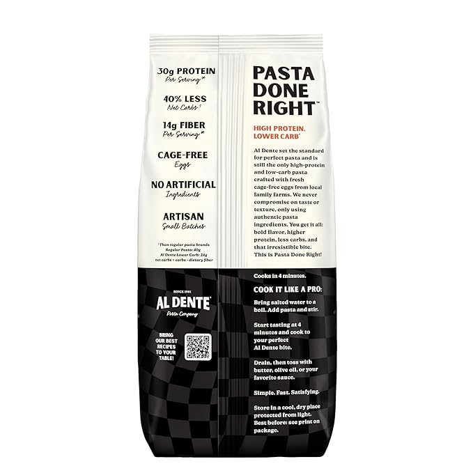 AL DENTE Carba-Nada Roasted Fettuccine, Garlic, 10 Ounce (Pack of 6) (lwrg)