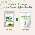 North America Grown, Organic Pea Protein Powder, 1KG (2.2 Pounds) | Plant-Based Vegan Protein, Meatless Protein Supplement, Natural Branched Chain Amino Acids | Non-GMO, Soy Free