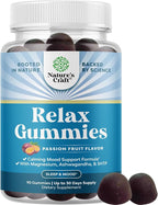 Pure Calm and Relaxing Magnesium Supplement - Magnesium for Stress Support & Rest Ease for Adults - High Absorption Mg Citrate Gummies with L Theanine & Ashwagandha for Muscle Cramps - 90 Count