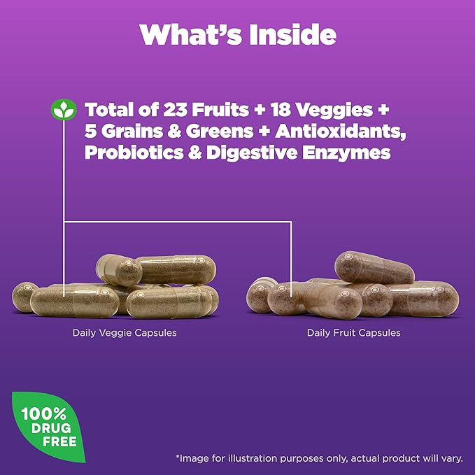 Natrol JuiceFestiv, Vitamins and Supplements for Nutrition & Well-Being, Antioxidants for Cellular Health, 90 Capsules (2-Count), Up to a 45 Day Supply