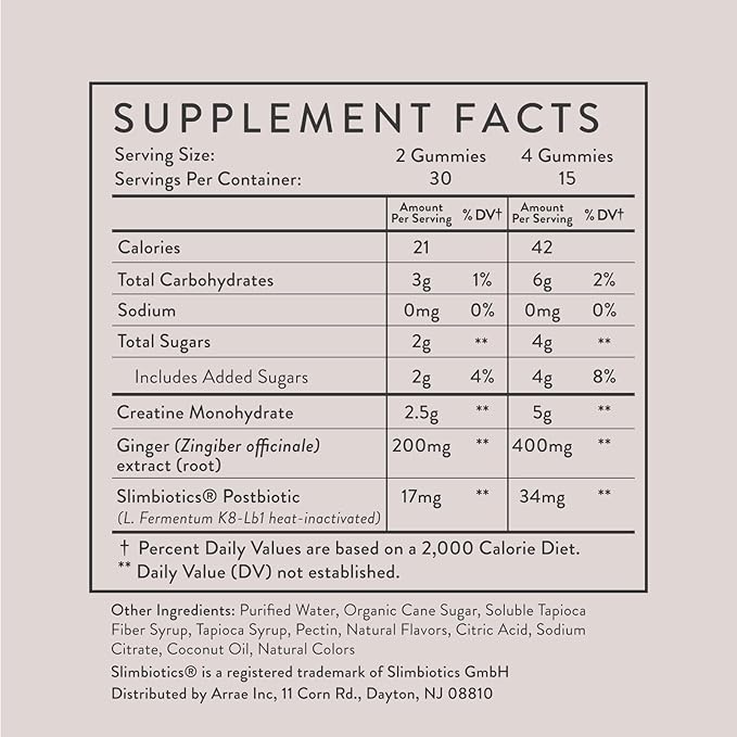 Arrae Tone Gummies – Creatine Monohydrate for Women – Support Lean Muscle, Strength & Recovery – Mixed Berry Flavor – 60 Count