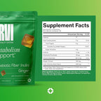 URVI® Metabolism Support Gummies 4-in-1 – Chromium Picolinate, Choline, Inulin & Ginger Extract - Prebiotic Fiber & Minerals – Gut Health & Digestive Support – Sugar-Free – Ginger-Lemon Flavor, 60pcs