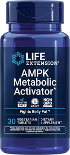 Life Extension AMPK Metabolic Activator*, Hesperidin, G. pentaphyllum, Fight unwanted Belly Fat, Target Overall Fat, Gluten-Free, Vegetarian, 1-Daily, Non-GMO, 30 Tablets