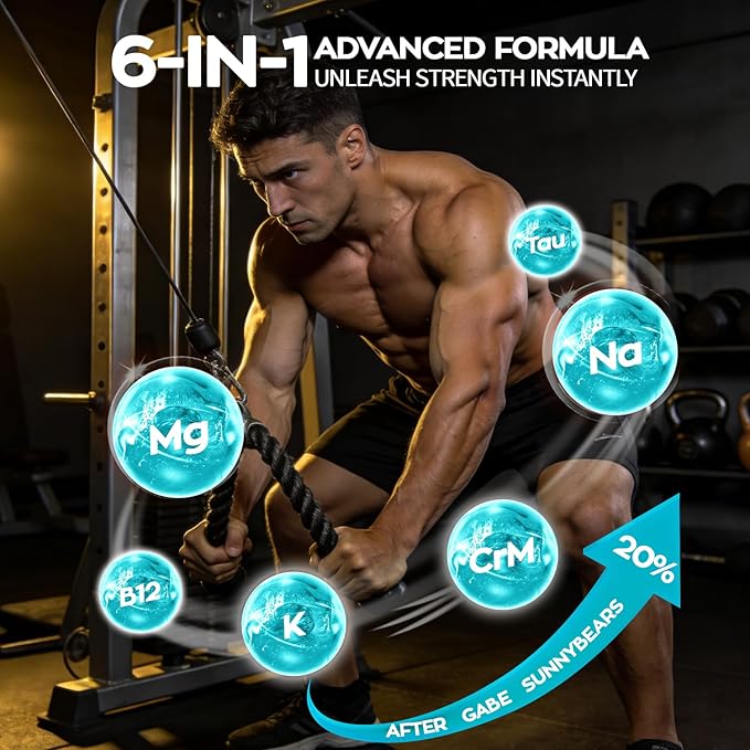 Creatine Gummies, NSF Certified, 5g Creatine Monohydrate per Serving with Taurine & B12, Blueberry Flavor, 120 Count, for Men & Women