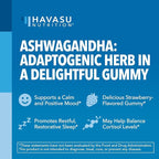 Ashwagandha Gummies for Stress & Mood Support - Vegan, Non-GMO Supplement for Calm & Relaxation - Withania Somnifera for Enhanced Sleep Quality & Emotional Balance - 1-Month Supply, Strawberry Flavor