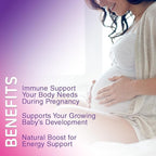 Prenatal Vitamins for Women - Pregnancy Vitamins Gummies with Folic Acid, Vitamin A, C, D3, B12, B6 - Prenatal Multivitamin Gummy for for Fetal Support, Pregnant & Nursing Women - 60 Gummies
