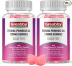 Evening Primrose Oil Gummies 1300mg with Black Cohosh & Vitamin B6, Sugar-Free, PMS Relief Supplements for Women 20-45, Chewable PMS Gummies, Strawberry Flavor, Vegan, Pectin, 120 Count