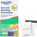 Equate Gas and Bloating Relief Prevention, Food Enzyme Dietary Supplement Capsules 100 Count (Pack of 1) - Set By Basket Goods