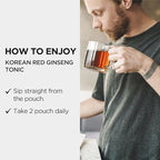 JUNG Kwan Jang Korean Red Ginseng Tonic Pouch (Tonic Mild) 6 Years Korean Red Ginseng, 10 Herbs and Plants for Immune Suuport