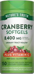 Nature's Truth Cranberry Pills with Vitamin C | 150 Softgels | Urinary Tract Health Support | Non-GMO & Gluten Free Supplement