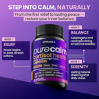 Cortisol Supplements for Women and Men - L-Theanine, Ashwagandha, GABA - High Cortisol Manager Reducer - Relaxation, Mood & Stress Support - Ginkgo Biloba, Bacopa Monnieri, 5-HTP - Made in USA