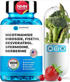 Liposomal Nicotinamide Riboside NR Supplement Resveratrol NAD : Nicotinamide 500mg w/Fisetin, Resveratrol Powder Spermidine Berberine NAD Resveratrol Supplement 500 mg - 60 caps 1 Pack