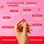 Day One Electrogummies Sour Pack - Citrus, Blue Raspberry & Watermelon Electrolyte Gummies for Runner, Athlete - Hydration Gummies with Electrolytes - Alternative to Powders, Tablets 180 Count