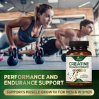 Creatine Monohydrate 3000mg Per Serving – Micronized Creatine Powder Capsules - Supports Lean Muscle, Strength, Energy, & Endurance - Nature's Supplement, Non-GMO, Bottled in USA - 60 Capsules