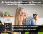 Shilajit Gummies – Pure Himalayan Shilajit Supplement with Fulvic Acid – 1000mg Natural Shilajit Pure Energy Support – Sugar-Free Raspberry Watermelon Flavor – Vegan, Non-GMO, Gluten-Free – 60 Count