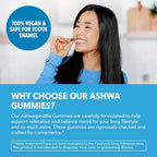 Ashwagandha Gummies for Stress & Mood Support - Vegan, Non-GMO Supplement for Calm & Relaxation - Withania Somnifera for Enhanced Sleep Quality & Emotional Balance - 1-Month Supply, Strawberry Flavor