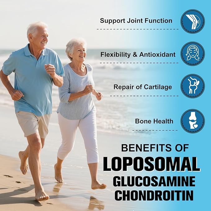 Totaria Liposomal Glucosamine Chondroitin MSM Collagen | 3000 MG | Joint Support Supplement Bone Health Support Flexibility & Cartilage Maintenance for Men & Woman Supplement, Non-GMO