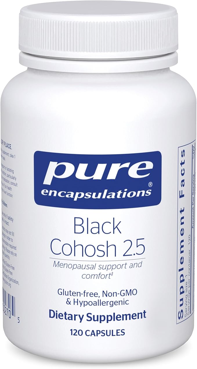 Pure Encapsulations Black Cohosh 2.5 | Hypoallergenic Supplement to Offer Support During Menopause* | 120 Capsules