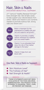 21st Century Hair, Skin and Nails Extra Strength Tablets, 90 Count (27847)
