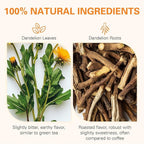 WT WEETEE Dandelion Leaf & Root Tea Bags, 100% Pure Dandelion Leaf and Roasted Dandelion Root Blend, Natural Caffeine-free Herbal Tea 2g x 100 Counts