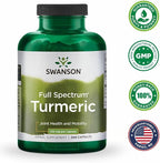 Swanson Full Spectrum Turmeric Curcumin Joint, Liver, and Digestive Support Supplement for Active Adults - Non-GMO, Gluten-Free (240 Vegan Capsules, 4 Pack)