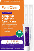 FemiClear for Bacterial Vaginosis Symtoms - Fast Relief for Discomfort, Itching & Discharge, pH Balance & Vaginal Health Support, Freshness & Odor Control, All-Natural Organic Ingredients, 2-Day Dose
