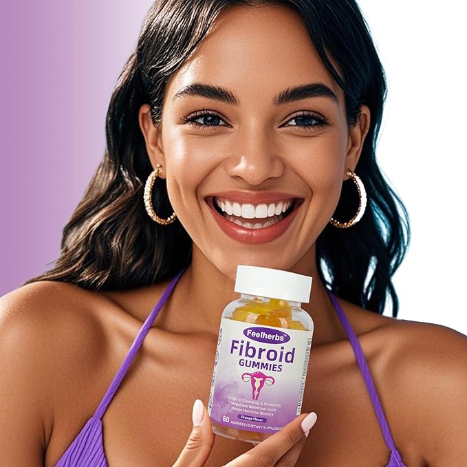 Fibroid Gummies for Women, Vegan Orange Flavor Gummies, Pack of 2