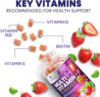Multivitamin Gummies for Adults - Daily Adult Multivitamins Gummy with Vitamins A, C, D, B12 for Women & Men, Immune Support Gummy Multivitamins Supplement, Adult Multi VIT Vitamin - 90 Gummies