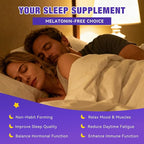 Melatonin Free Sleep Gummies for Adults with Magnesium, Valerian Root, 5-HTP & Herbal Blend - Natural Sleep Aid Supplements - Non-Habit Forming, Sugar Free, Strawberry Flavor, 60 Count (2)
