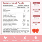 2 Pack CoQ10 Gummies 250 mg, Plus Omega-3, Magnesium, Vitamin B12 for Cellular Energy, Brain & Antioxidant, 5X Better Absorption Coenzyme Q10 Supplement, Raspberry Flavored Gummies - 120 Cts