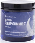 Youngevity Beyond Sleep Gummies – Plant-Derived Melatonin, GABA, L-Tryptophan, Chamomile – Supports Restful Sleep and Relaxation – Tart Cherry Flavor – 60 Vegan, Sugar-Free Gummies