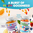 DR. MORITZ Kids Magnesium Gummies Orange Flavor (120 Count) and Kids Multivitamin Gummies (120 Count) - Relaxation & Health Support - Non-GMO, Vegetarian Toddler Vitamins