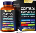 Cortisol Supplement with Aspalathus Linariifolius, Magnesium, L-Theanine - for Men and Women - Stress Relief, Sleep Support, Detoxification, Reduction & Control - 120 Capsules