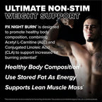 FINAFLEX PX NIGHT BURN - 120 Capsules - Ultimate Non-Stim Weight Loss - Supports Healthy Body Composition & Lean Muscle Mass - 30 Servings