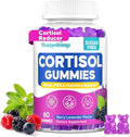 Cortisol Supplement for Women, Cortisol Reducer with Ashwagandha, Myo-Inositol, GABA & Saffron, Stress Relief, Calm, Sleep Support, Hormone Balance & PMS Support, Sugar Free Vegan Gummies, 60 Count