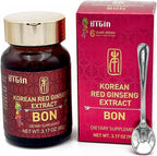 Bon Korean Red Panax Ginseng Extract - 100% Pure Concentrate - No Additives Extra Strength Supplement - Caffeine Free Energy, Focus & Immune Support - 90g
