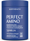 BodyHealth PerfectAmino Powder - BCAA and EAA Powder for Pre and Post Workout - Amino Acid Energy Drink to Support Lean Muscle and Recovery - NSF Certified for Sport - Vanilla - 66 Servings