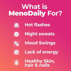 Happy Mammoth Meno Daily Menopause Vitamins & Supplements for Women, Boost Metabolism, Healthy Skin, Hair and Nails, Hot Flash, Mood Support, 72 Capsules
