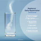 Replenza Daily Replenisher Nutritional Support Powder – Muscle Recovery, Digestive Health & Skin Elasticity Mix of Amino Acids, Prebiotics and Collagen Peptides – Unflavored, 30 Scoops