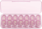 Daviky Weekly Pill Organizer 2 Times a Day, 7-Day AM PM Medicine Case, Travel-Friendly Pill Box for Fish Oils, Vitamins & Supplements