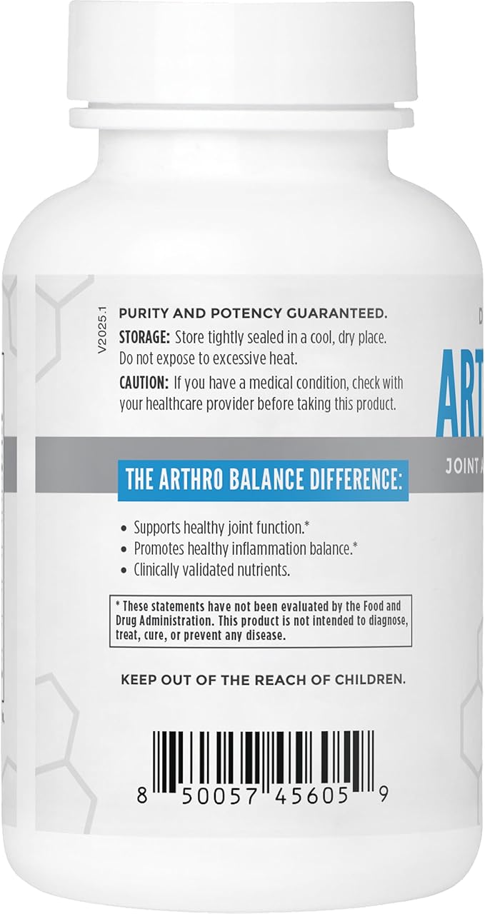 NBI Arthro Balance for Joint Health and Healthy Inflammation Balance | Standardized Botanical Extracts, Boswellia, Ashwaghanda, Bromelain, Turmeric Root Extract, Pine Bark Extract | 90 Capsules