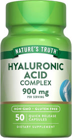 Nature's Truth Hyaluronic Acid with Collagen & MSM | 900mg | 50 Capsules | Non-GMO & Gluten Free Supplement