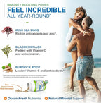 Power By Naturals Sea Moss Plus – USDA Organic Irish Sea Moss Capsules with Bladderwrack & Burdock Root – Immune Support – Vegan, Non-GMO, Gluten-Free – 120 Capsules, 2-Pack (2-Month Supply)