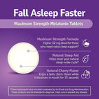 21st Century Melatonin 12 mg Quick Dissolve Max Strength Tablets, (120 Count) Sleep Aid for Adults, Cherry Flavored Sleep Supplement, Gluten-Free, No Artificial Colors or Preservatives
