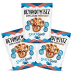 BeyondTwistz Low Carb Pretzels, Salty Good, Keto Friendly, 2g Net Carbs, 18g Protein, Powered By HealthSense® High Fiber Wheat Flour, Family Size 8oz Bag, Pack of 3