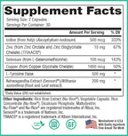 Thyroid Support by Peak Pure & Natural | Thyroid Supplement and Metabolism Booster to Support Weight Maintenance | Iodine Supplement Designed for Underactive Thyroid | 60 Capsules