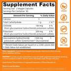 Doctor's Best Vegan Glucosamine Supplement for Men & Women - Glucosamine 1500mg Per 2 Capsules, Joint Health Support for Adults, Gluten Free, Non GMO, Vegetarian/Vegan - 180 Veg Caps