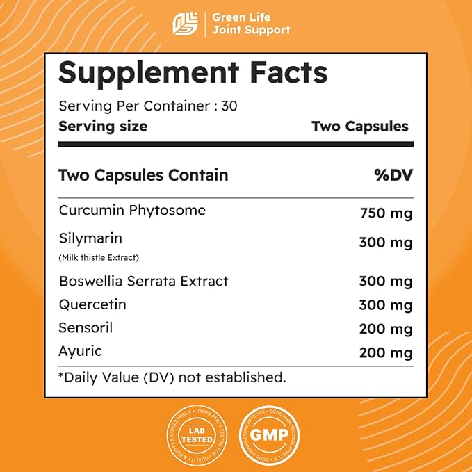 Move Easy Joint Support Supplement, Turmeric Curcumin with Boswellia and Silymarin, 60 Tablets